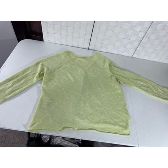 "EILEEN FISHER" Lime Organic Linen & Organic Cotton Shirt,Summer,Airy,Breathable - Picture 10 of 10